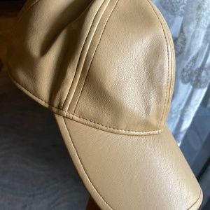Abercrombie Baseball Cap Faux/Vegan Leather